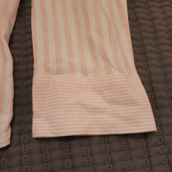 Victoria Secrets pink and white stripped pajama shirt - Picture 7 of 14